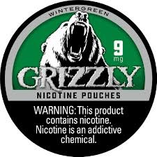 GRIZZLY 9MG NICOTINE POUCH WINTERGREEN