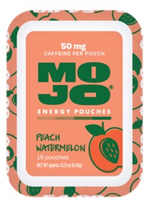 MOJO ENERGY POUCH $4.99 PEACH WATERMELON(CONTAINS NO TOBACCO OR NICOTINE)