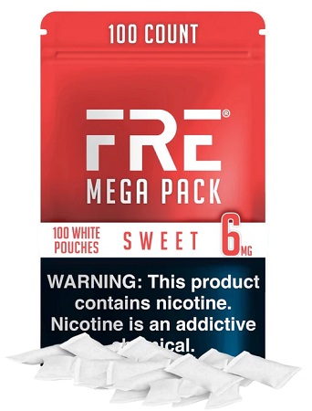 FRE NICOTINE POUCHES MEGA 6MG SWEET (100CT)*$15.00 OFF PER BOX*