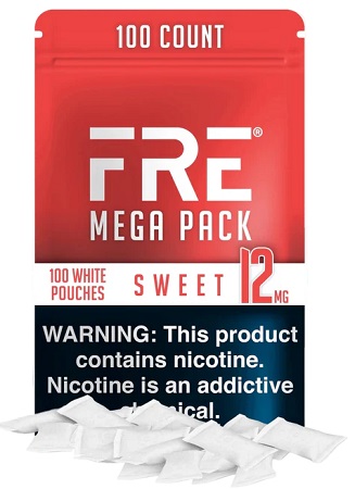 FRE NICOTINE POUCHES MEGA 12MG SWEET (100CT)*$15.00 OFF PER BOX*
