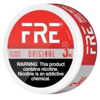 FRE NICOTINE POUCHES 3MG ORIGINAL 20CT*$3.00 OFF PER 5CT ROLL*