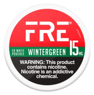 FRE NICOTINE POUCHES 15MG WINTERGREEN 20CT(CONTAINS NO TOBACCO)*$3.00 OFF PER 5CT ROLL*