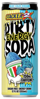 STACKER 2 DIRTY ENERGY SODA BLUE RAZZ CREAMMSRP $2.99