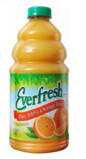 EVERFRESH 100% ORANGE JUICE6/64OZ