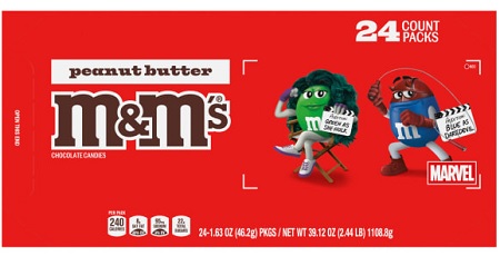 M&M'S PEANUT BUTTER *MARVEL* (REG) 1.63OZ*AVAILABLE 10/2026 WHILE INVENTORY LASTS-PREBOOK AVAILABLE*