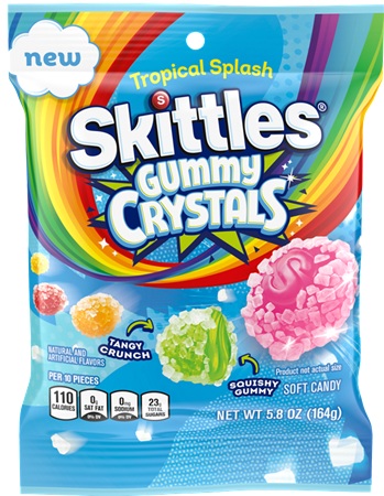 SKITTLES PEG GUMMIES CRYSTALS TROPICAL 5.8OZ**AVAILABLE - 11/2026**