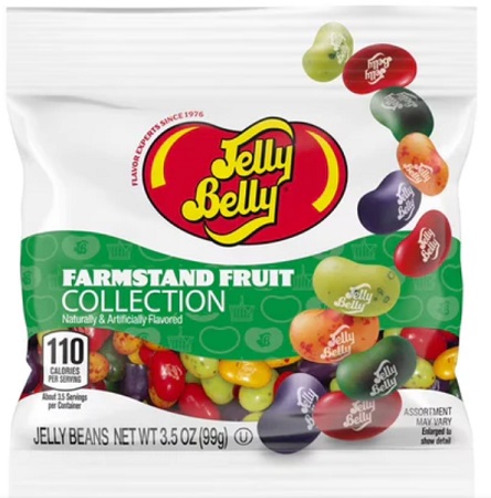 JELLY BELLY PEG BAG 3.5OZ FARMSTAND FRUIT