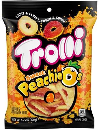 TROLLI PEACHIE-O'S 4.25OZ BAG*$1.00 OFF PER CASE*