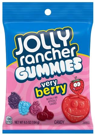 JOLLY RANCHER GUMMIES VERY BERRY 6.5OZ PEG BAG