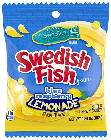 SWEDISH FISH BLUE RASP. LEMONADE 3.59OZ PEG