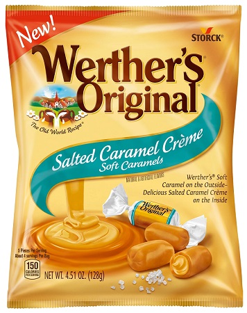 WERTHER'S SALTED CREME SOFT CARAMEL 4.51OZ**AVAILABLE BY SPECIAL ORDER AND EMAIL ONLY, ALLOW 30 DAYS LEADTIME
