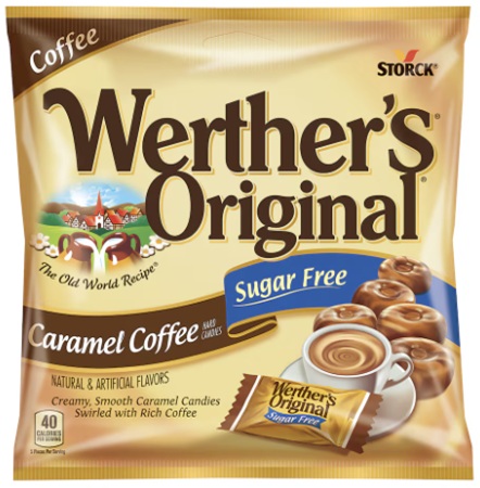 WERTHER'S SUGAR FREE CARAMEL COFFEE 1.46OZ PEG**AVAILABLE BY SPECIAL ORDER AND EMAIL ONLY, ALLOW 30 DAYS LEADTIME