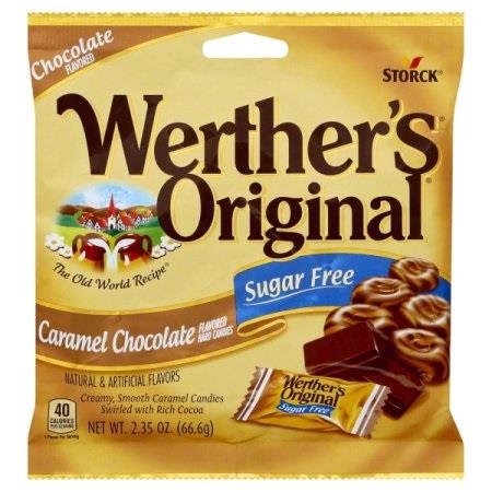 WERTHER'S CHOC. SUGAR FREE 2.35OZ PEG