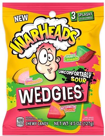 WARHEADS WEDGIES 4.5OZ PEG BAG