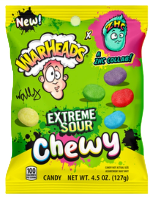 WARHEADS EXTREME SOUR CHEWY 4.5oz(MSRP: $1.99)