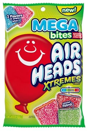 AIRHEADS XTREMES MEGA BITES ASSORTED 5.50oz PEG**AVAILABLE - 11/2026**