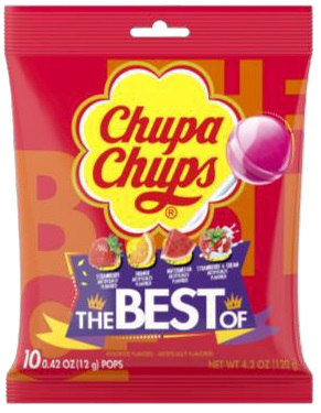 CHUPA CHUPS BEST OF 10CT PEG 4.2OZ