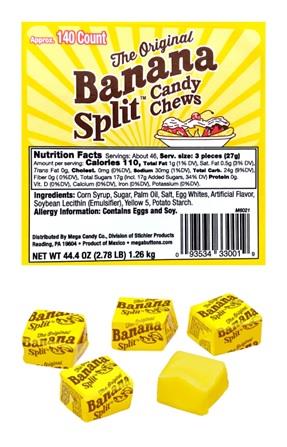 BANANA SPLIT CANDY CHEWS 140CT