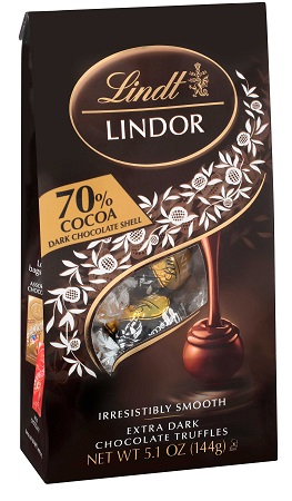 LINDOR 5.1OZ BAG 70% EXTRA DARK CHOC.        15% OFF PROMO**AVAILABLE BY SPECIAL ORDER AND EMAIL ONLY, ALLOW 21 DAYS LEADTIME**