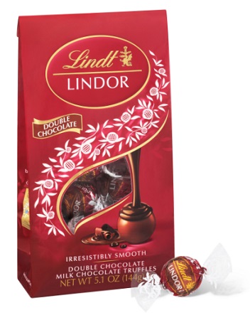 LINDOR 5.1OZ BAG DOUBLE CHOCOLATE       15% OFF PROMO**AVAILABLE BY SPECIAL ORDER AND EMAIL ONLY, ALLOW 21 DAYS LEADTIME**