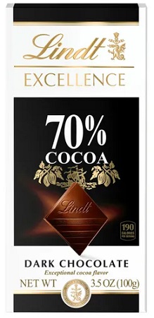 LINDT EXCELLENCE BAR 70% COCOA 3.5oz         15% OFF PROMO**AVAILABLE BY SPECIAL ORDER AND EMAIL ONLY, ALLOW 21 DAYS LEADTIME**