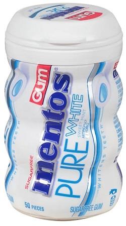 MENTOS GUM 6CT PURE WHITE 50PC. (3.53OZ)