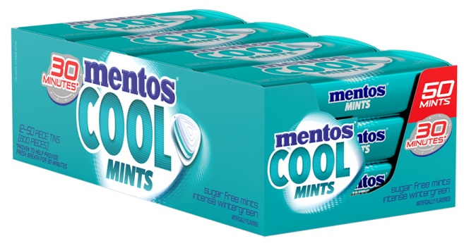 MENTOS COOL MINTS WINTERGREEN (50PC)**AVAILABLE - 11/2026**