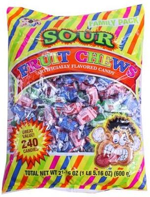 FRUIT CHEWS SOUR 240CT (0.08OZ)