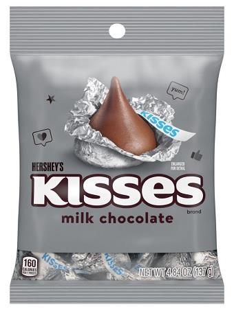 HERSHEY'S KISSES 4.84OZ PEG BAG