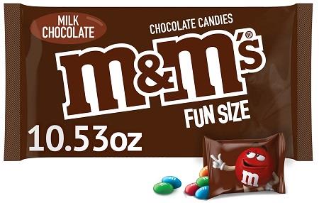 M&M'S FUN SIZE PLAIN 10.53OZ**AVAILABLE BY SPECIAL ORDER AND EMAIL ONLY, ALLOW 14 DAYS LEADTIME**