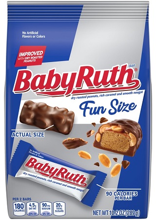 FUN SIZE BABY RUTH -10.2OZ**AVAILABLE BY SPECIAL ORDER AND EMAIL ONLY, ALLOW 14 DAYS LEADTIME