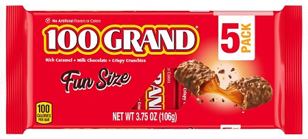 FUN SIZE 100 GRAND 5PK 3.8OZ**AVAILABLE BY SPECIAL ORDER ONLY, ALLOW 14 DAYS LEADTIME