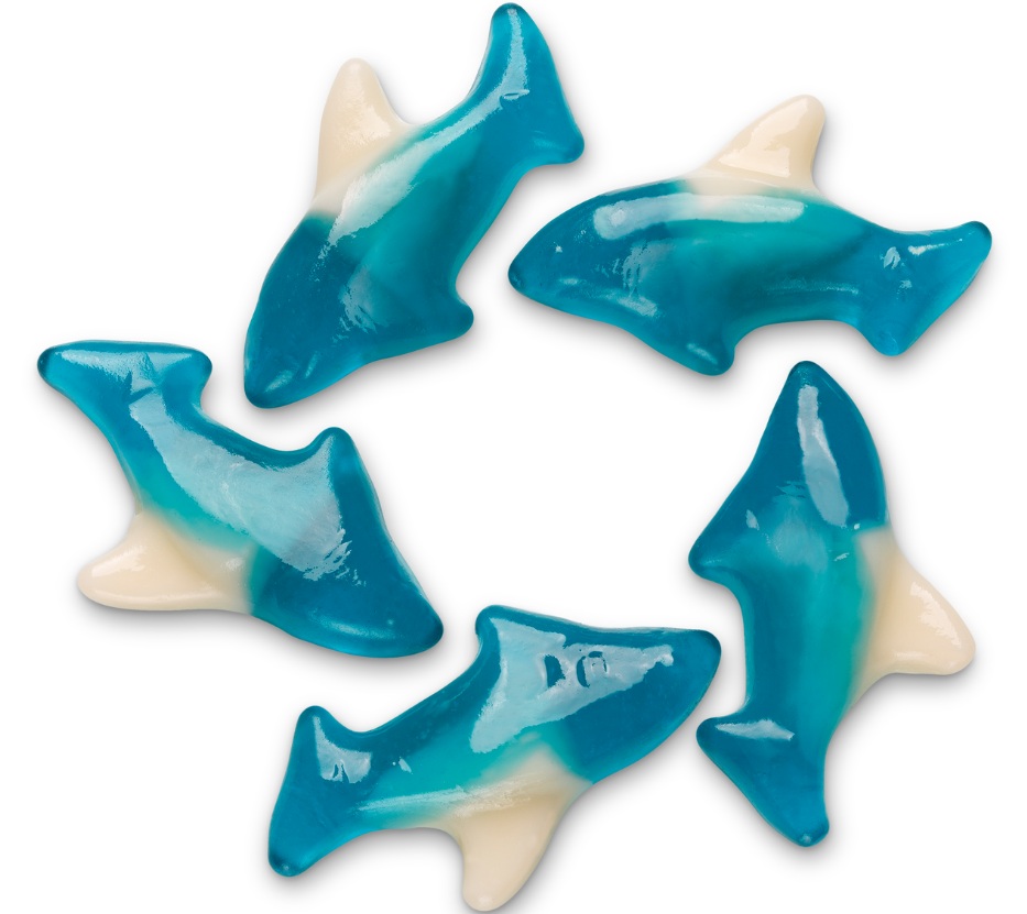 ALBANESE BULK BLUE GUMMI SHARKS (5LBS)**AVAILABLE BY SPECIAL ORDER AND EMAIL ONLY, ALLOW 14 DAYS LEADTIME**