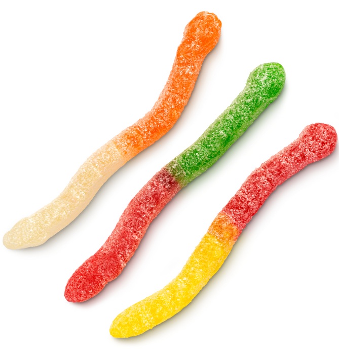 ALBANESE BULK SOUR ASSORTED FRUIT GUMMI WORMS 4