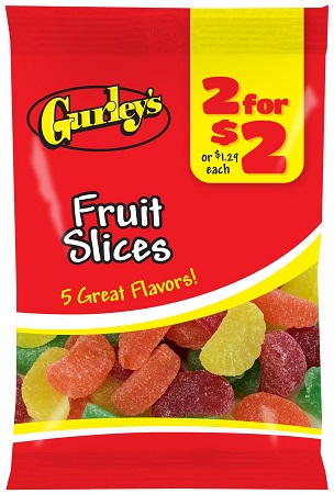 GURLEY'S 2/$2 FRUIT SLICES 3.5OZ