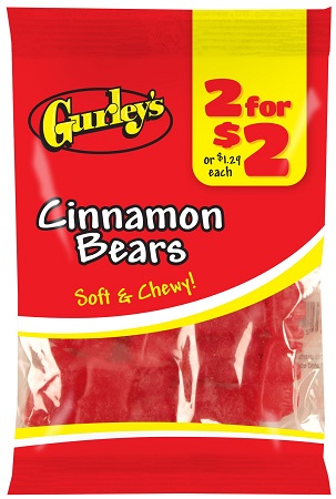 GURLEY'S 2/$2 CINNAMON BEARS 2.5OZ