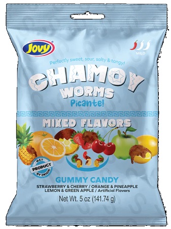 JOVY CHAMOY GUMMY WORMS PEG 5OZ
