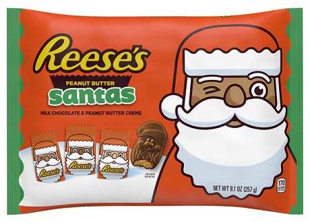 REESE'S PEANUT BUTTER SANTAS 9.1OZ 21CT**LIMITED EDITION - PREBOOK  BY AUGUST**