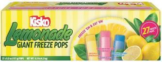 KISKO  LEMONADE FREEZE POPS 5.5OZ 27CT