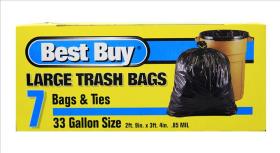 BEST BUY TRASH BAG 33GAL 7CT