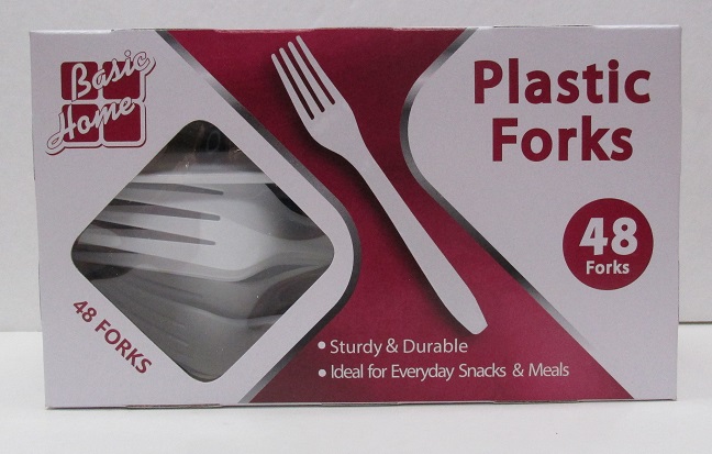 PLASTIC FORKS BOX 24/48CTBASIC HOME