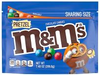 M&M PRETZEL 7.4OZ POUCH