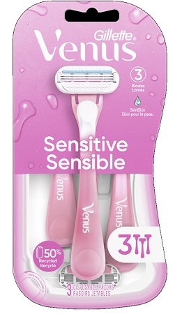 GILLETTE VENUS SENSITIVE RAZOR 3PK**AVAILABLE BY SPECIAL ORDER & EMAIL ONLY, ALLOW 21 DAYS LEADTIME