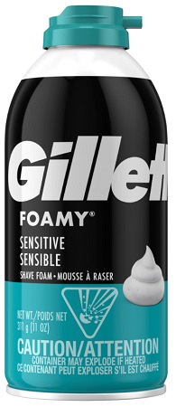 GILLETTE FOAMY SHAVE CREAM 11OZ SENSITIVE**AVAILABLE BY SPECIAL ORDER AND EMAIL ONLY, ALLOW 21 DAYS LEADTIME**