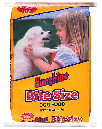 SUNSHINE BITE SIZE 15LB DOG FOOD