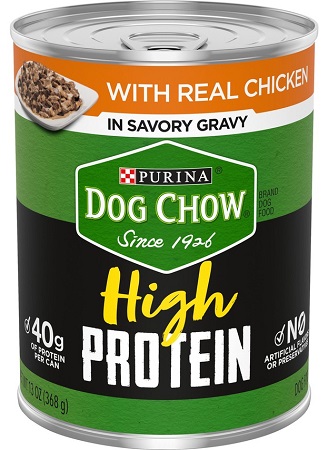 PURINA DOG CHOW HIGH PROTEIN CAN 13OZ CHICKEN IN GRAVY