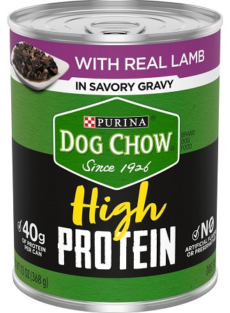 PURINA DOG CHOW HIGH PROTEIN CAN 13OZ LAMB IN GRAVY