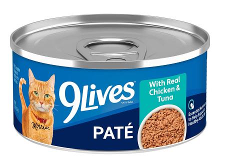 9 LIVES CAN 5.5OZ CHICKEN & TUNA DINNER(EASY OPEN CAN)