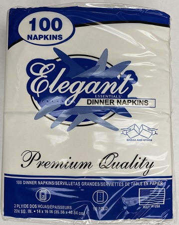 ELEGANT DINNER NAPKINS 100CT(14
