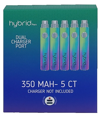 HYBRID PEN 350MAH 5PK -RAINBOW